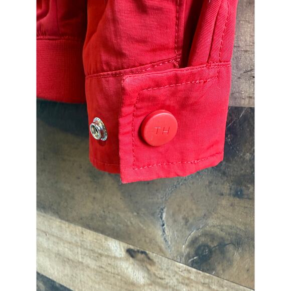Tommy Hilfiger Men’s Red Jacket with Collapsible Hood – Size Medium - Picture 6 of 10